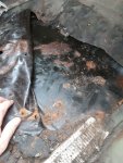 A Passenger floor pan rust through.jpg
