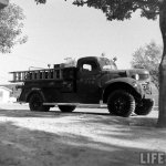 Dodge 1940 VF fire truck Arvin California 1947 Life 1.jpg